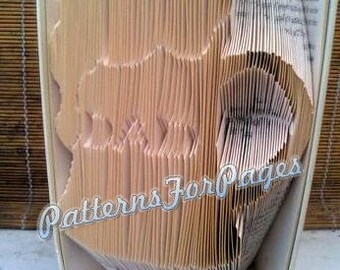 Book folding pattern for a DAD BEER TANKARD