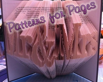 Book folding pattern for MR & MRS - 3 patterns in 1.  Can be folded into 1 book or 3 books