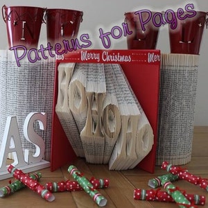 Book folding pattern for HO HO HO