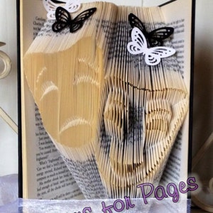 Book folding pattern for COMEDY / TRAGEDY MASKS