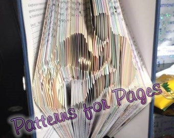 Book folding pattern for the AQUARIUS Zodiac Sign