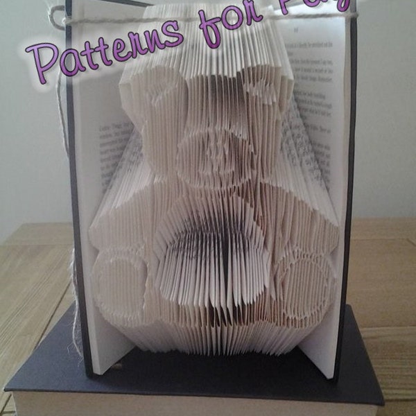 Book folding pattern for a TEDDY BEAR