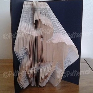 Book folding pattern for a HORSE and JOCKEY