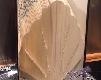 Book folding pattern for a SCALLOP SHELL