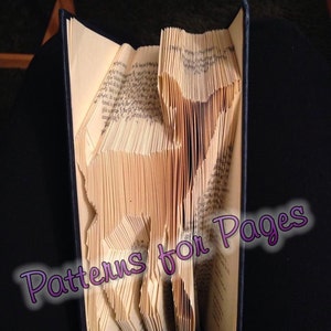 Book folding pattern for a BABY DEER