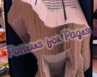 Book folding pattern for a HORSE