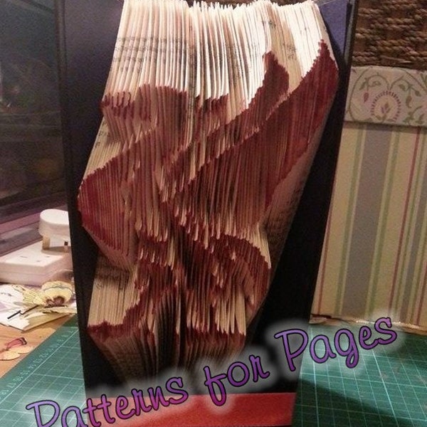 Book folding pattern for a LIVER BIRD