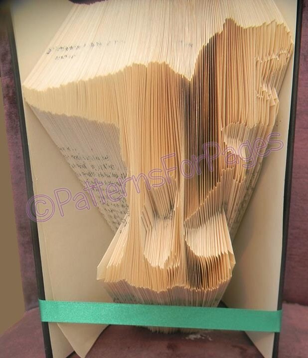 Book Folding Pattern for T-REX DINOSAUR | Etsy