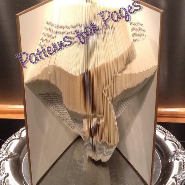 Book folding pattern for a HUMMINGBIRD