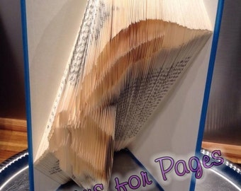 Book folding pattern for a HAND WRITING with QUILL pen