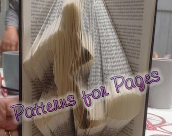 Book folding pattern for a BOY PLAYING FOOTBALL