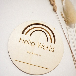 Hello World//My Name is/ Birth Announcement / Baby Name Announcement / Baby Shower Gift / Hospital Announcement / Newborn Photo Prop