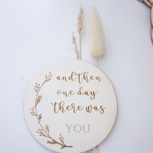 Et puis un jour, il y avait vous... Faire-part de naissance / Faire-part de nouveau bébé / Cartes d'étape de bébé / Cadeau de baby shower, accessoire photo nouveau-né