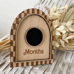 Carte d'étape mensuelle, cadeau de baby shower, carte d'étape importante pour bébé, cadeau de nouveau-né, accessoire photo de nouveau-né, jalons en bois