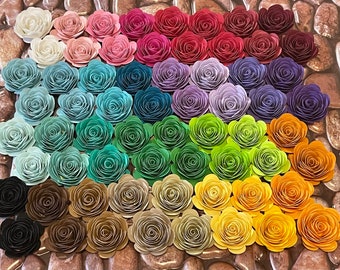 1"Rolled Paper Roses•Handmade Floral Decor•Loose Flowers•Quilled  Paper Rose•Mix & Match-Scrapbooking•Shadow Box•Home Decor•Rose Paper Craft