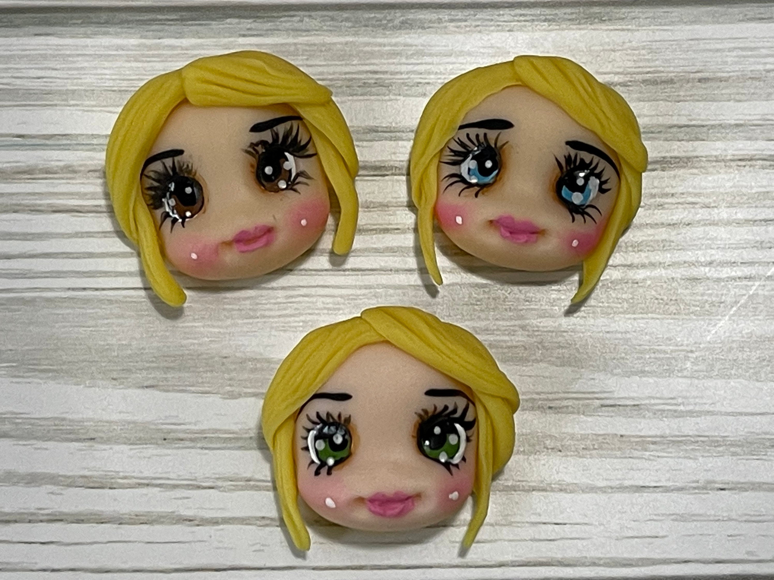 Miniature Cold Porcelain Clay Faces-small Applique-caritas Porcelana  Fria-bows Flatback Embellishments-decoration Souvenirs 