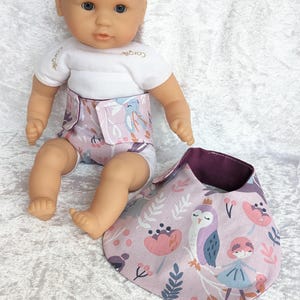 Diaper and bib for 30 cm doll