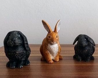 Rabbit bunny Gorgeous handcarved  ornaments statues figurines