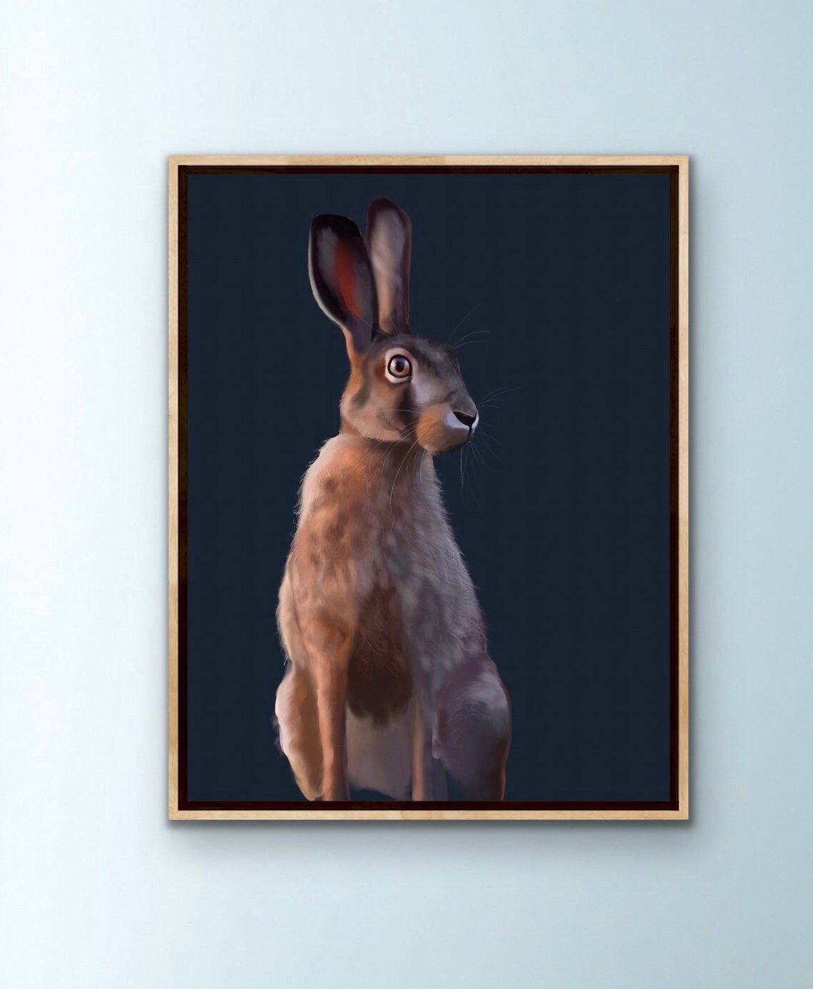 Hare painting Hare Wall Art Hare on Canvas Large Hare Etsy