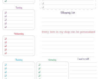 printable memo pad etsy