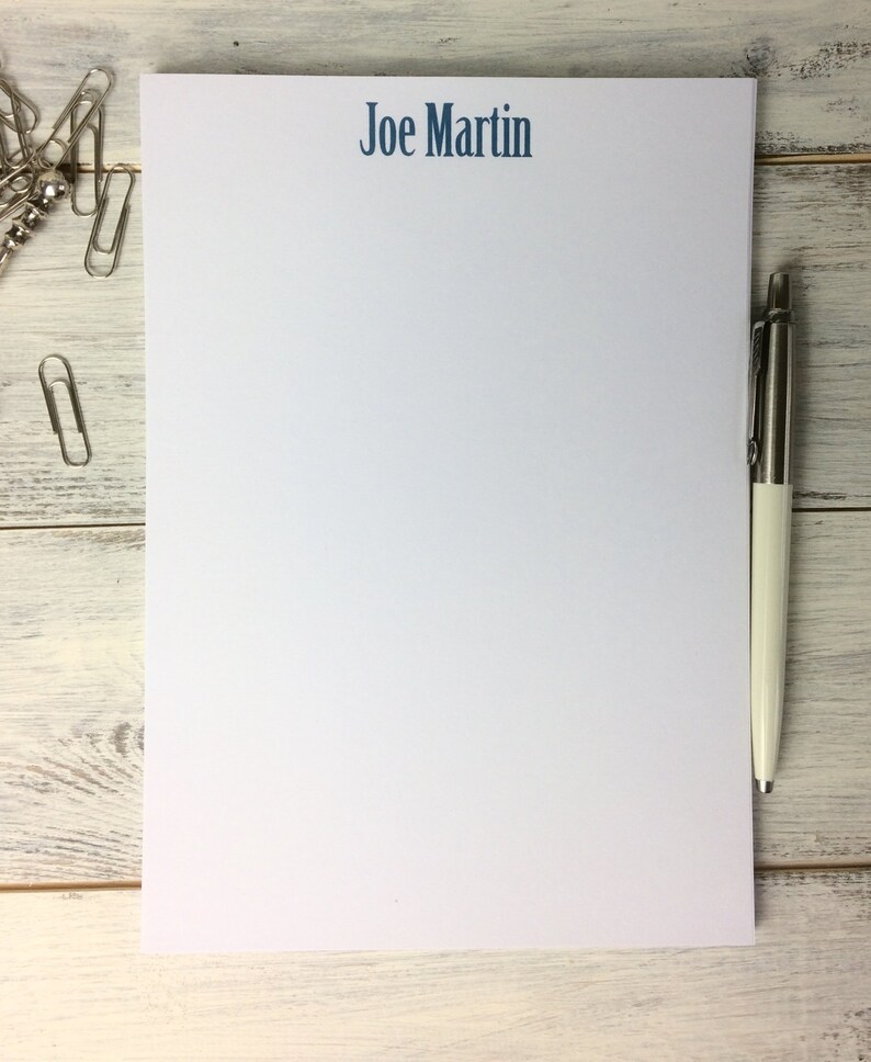 Gift for him Personalised Notepads A5 custom notepad boxed Etsy