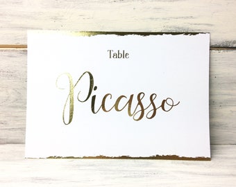 Wedding table names, Flat Table names, table name idea, A6, Gold Table decor, Elegant Decor, Reception Table Number, Event supplies,