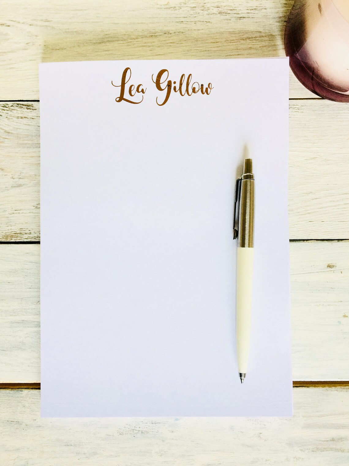 Elegant Personalised Notepad 30 Tear Away Pages A5 Real Etsy UK