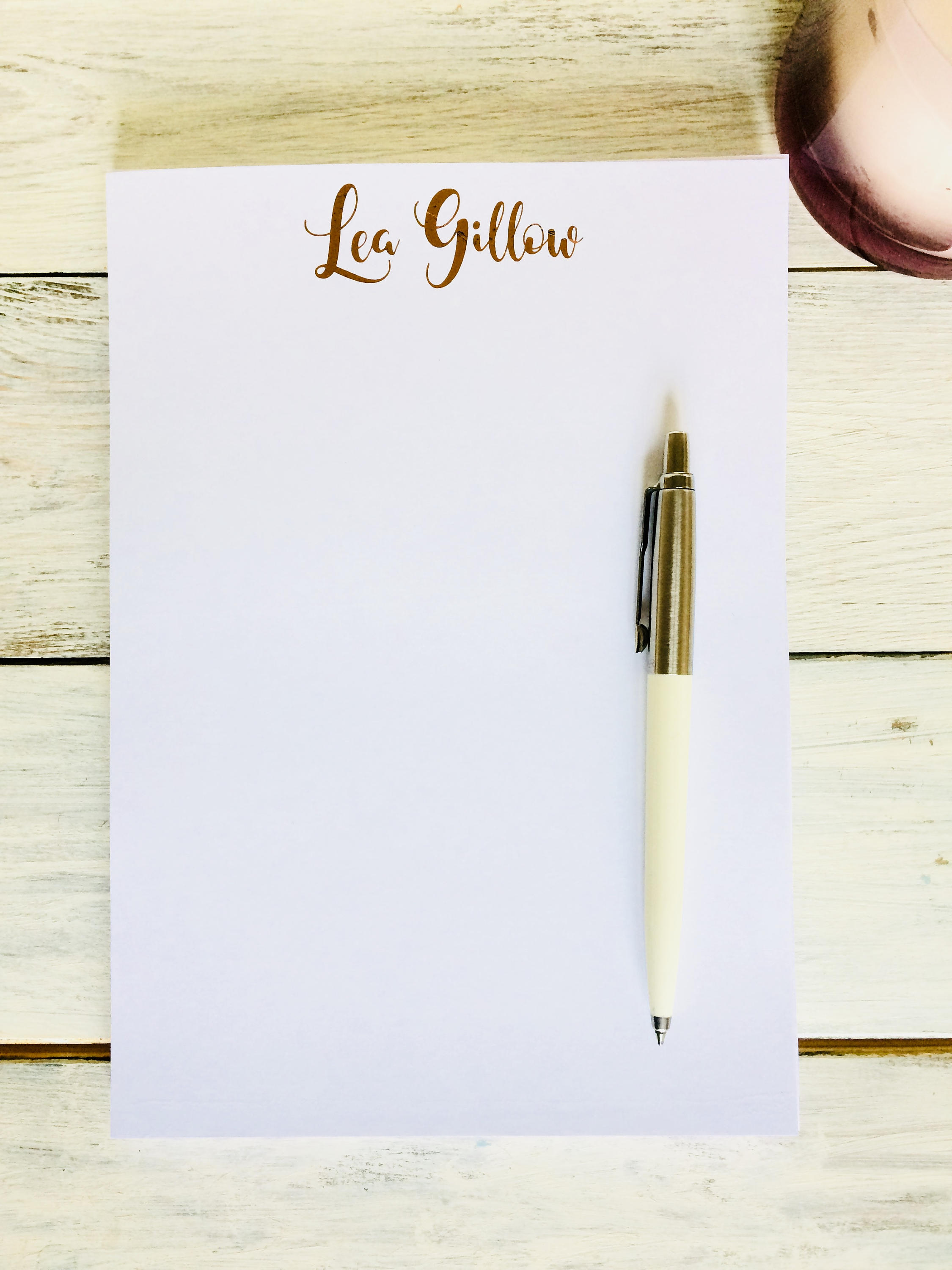 Metalic Notepad Elegant Notepad, Gift Idea, Metallic Printing Notepad, 30 Tear Away ...