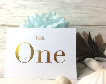 Wedding Table numbers, metallic printing, Table decor, Wedding stationery, Reception Table