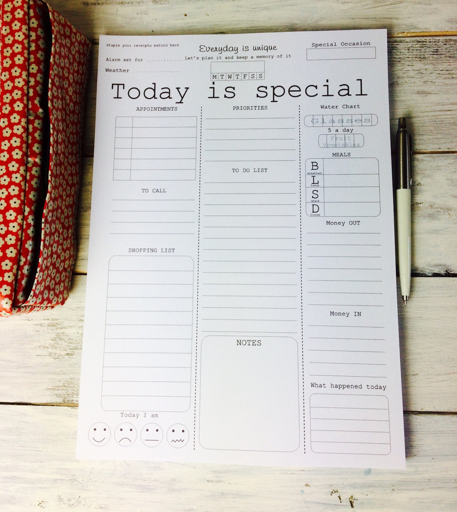 Daily Planner Notepad Planners A4 Planner Pad 50/100/150 Etsy UK