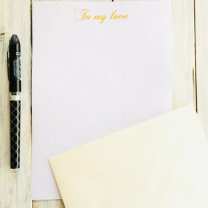 A mi carta de amor, Conjunto de escritura, Cartas de amor, Papelería personalizada, papel de correspondencia, Regalo de aniversario, carta de amor única