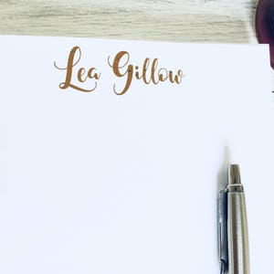 Elegant gift for her, personalised notepad, 30 tear away pages, A5, real metallic printing, unique gift idea, Unique gift