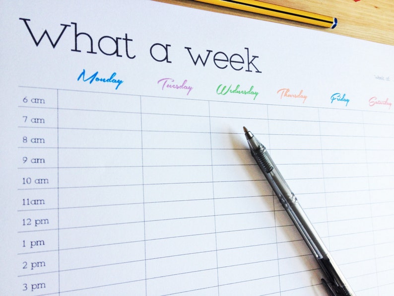 Weekly Planner Weekly Organizer A4 Planner Pad 55 Sheets Etsy UK