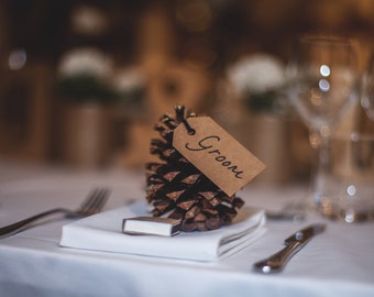 Wedding name places, Kraft tags, wedding stationery, wedding table, wedding decoration, wedding table decoration