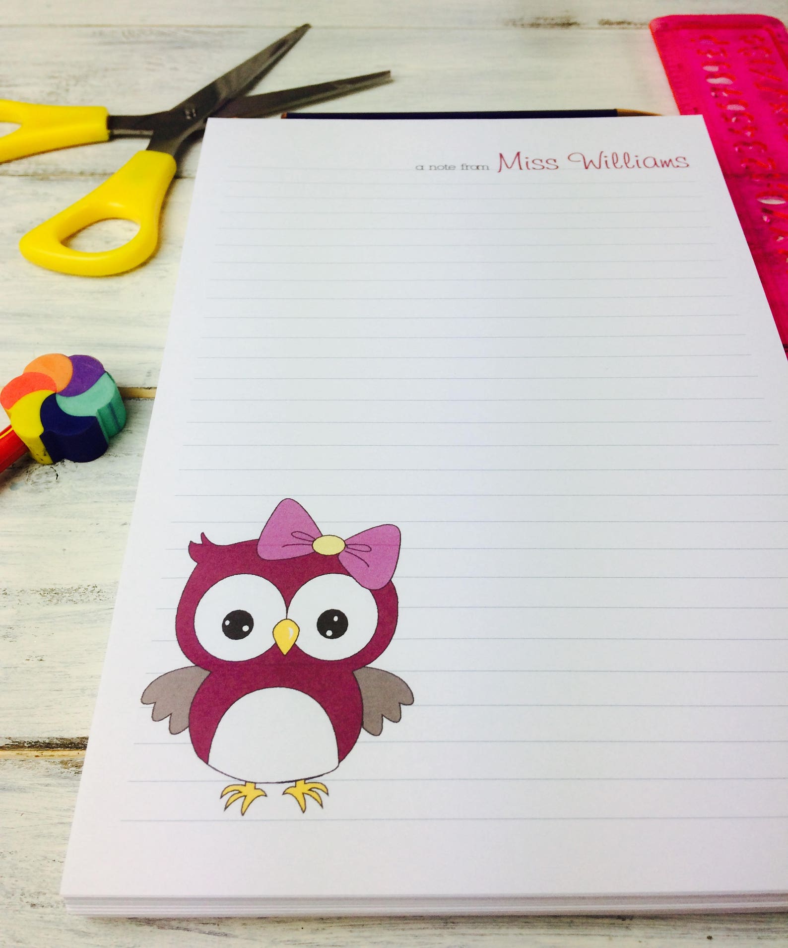 Teacher's Gift Idea Teacher Notepad Personalized Etsy UK