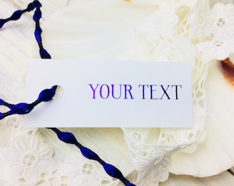 DESIGN YOUR TAG, custom tags, pack of 10, anniversary parties, real foil, thank you tags, weddings, wedding favours, weddings tags