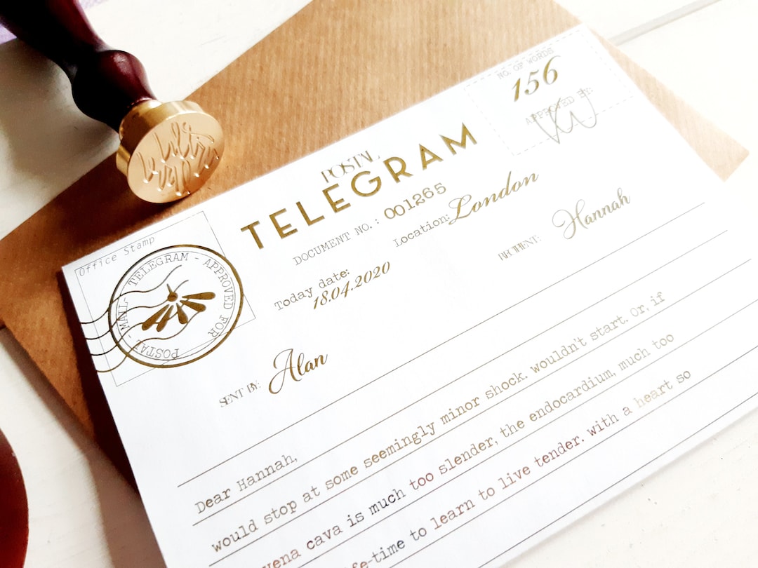 Telegramma lettera d'amore messaggio importante lettera ...