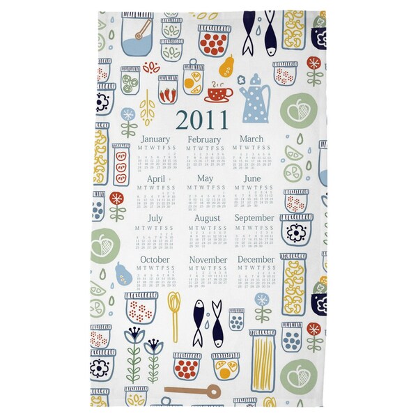 2011 Tea Towel Calendar | 2011 Memorabilia Tea Towel | 2011 Memorabilia Gifts | 2011 Kitchen Dish Towel | Kathrin Legg Illustrations