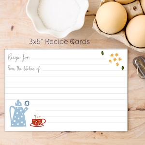 Cartes de recettes 3 x 5 po. Téléchargement instantané numérique Conserve Cadeau de saison Conserver la cuisson Carte de recette Cadeau pour fermière Cadeau pour maman Kathrin Legg