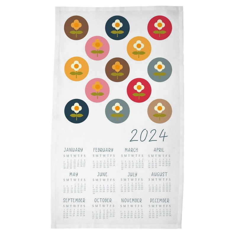 2024 Tea Towel Calendar 2024 Tea Towel Gift for Christmas Etsy UK