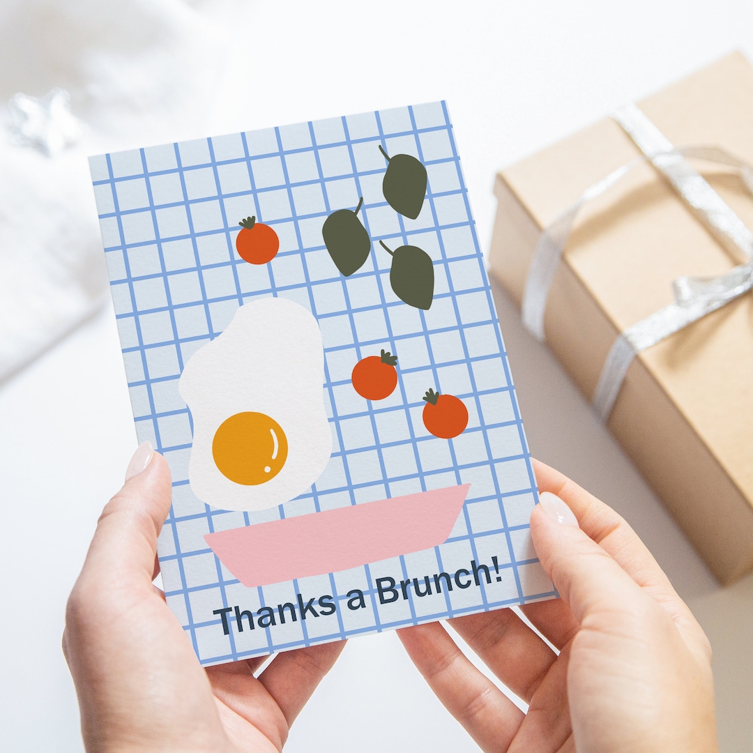 Thanks a Brunch Thank You Card | Breakfast Club Illustration (PDF ...