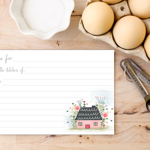 Rezeptkarten Digital Instant Download Printable Küche Land Kochen Rezeptkarte 10 x 15 Illustriert von Kathrin Legg