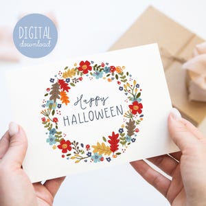Happy Halloween Grußkarten Herbst Geschenk Dankeschön für Halloween Karte von Kathrin Legg
