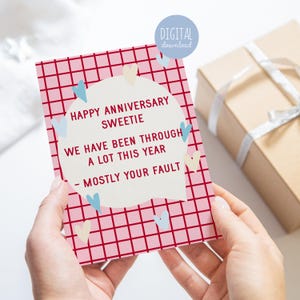 Cartão de aniversário engraçado, presente de aniversário espirituoso instantâneo para ela, presente de aniversário para ele, presente de humor para o marido