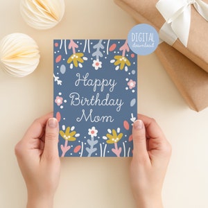 Happy Birthday Mom Grußkarte Geburtstagskarte für Mama Illustriert von Kathrin Legg