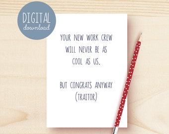 New Job Card Printable - Etsy