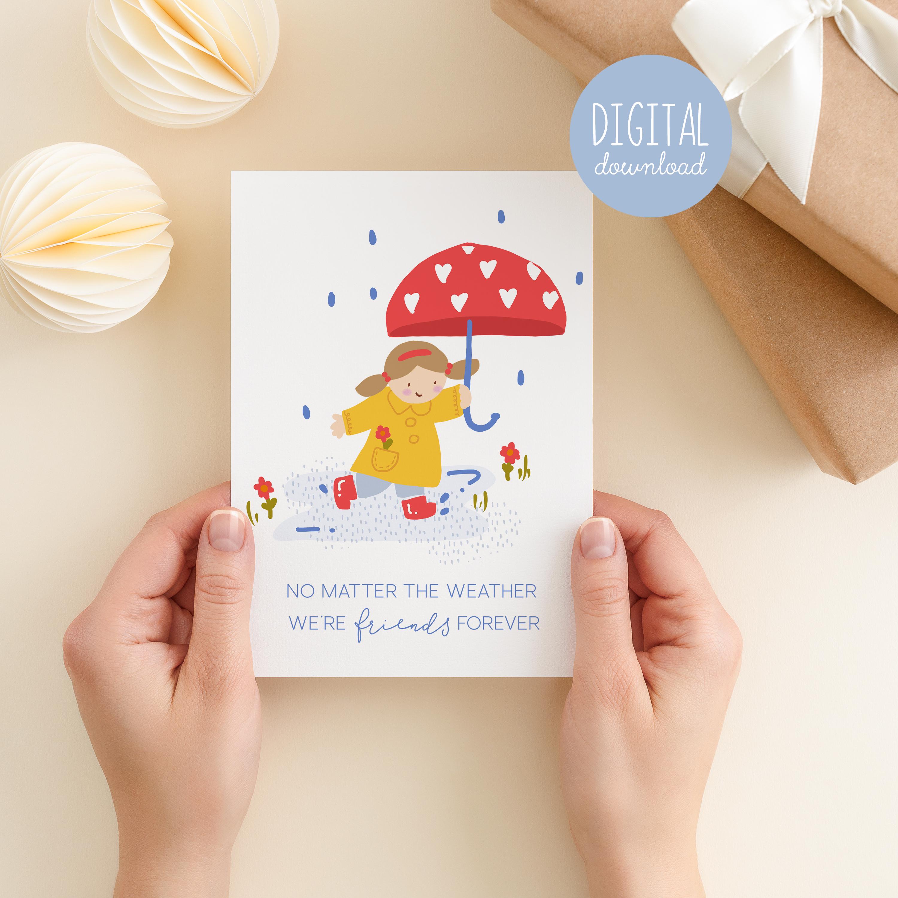 Friendship Card Printable: Thinking of You, Get Well Soon (digital ...