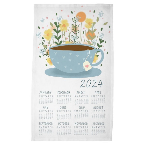 2024 Calendar Towels Etsy