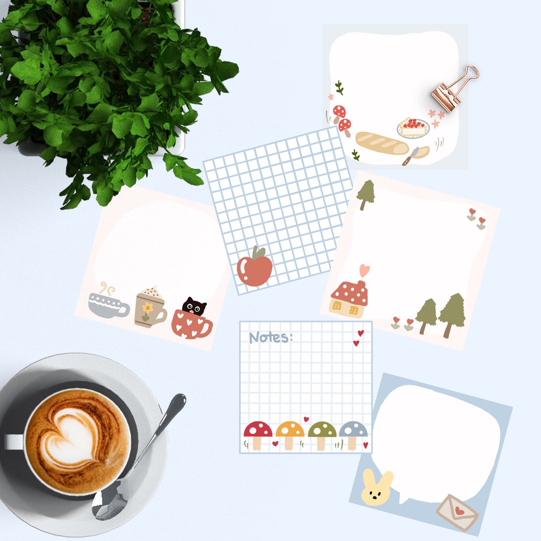 Printable Post-it Notes, Instant Memo Pad, Printable Notepad, Cute ...