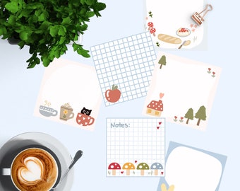 Printable Post-it Notes, Cute Stationery Memo Pad (Digital Download)